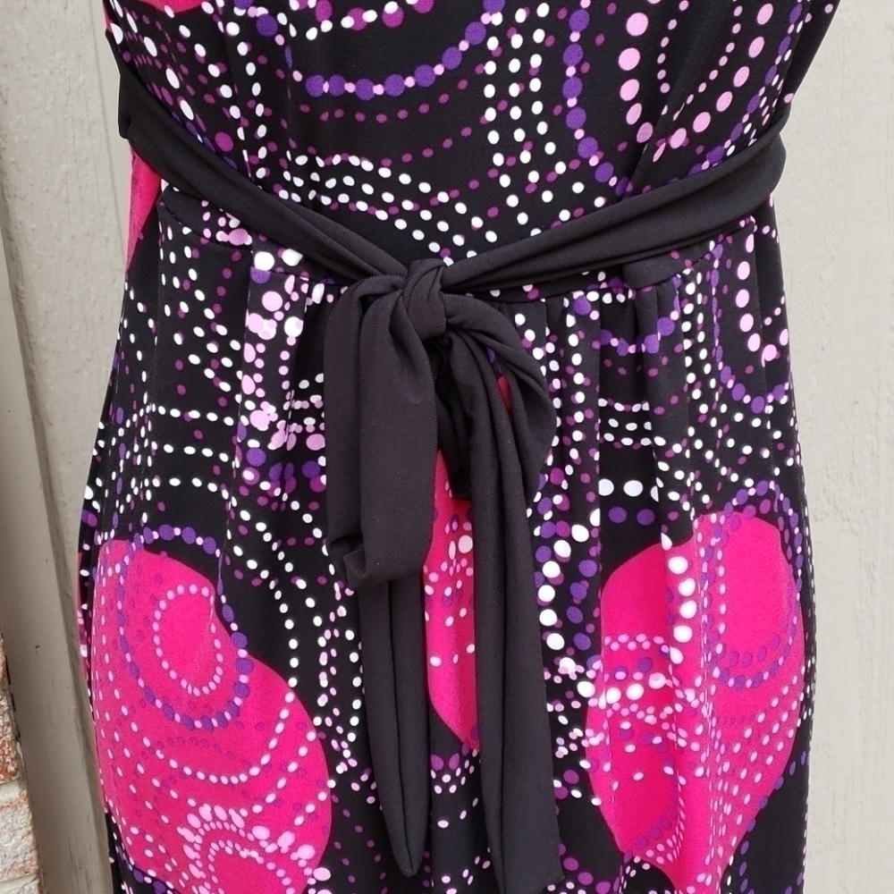 Nwt Cato Cute Summer Pullover Dress M Pink/ Blk - Picture 4 of 8
